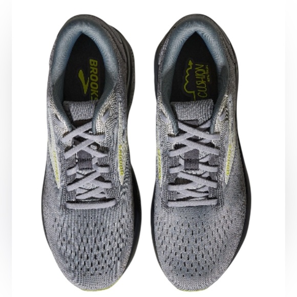 Brooks Ghost 16 in Grey/Lime tennis shoes sneakers Size Men’s 10 - Picture 9 of 11